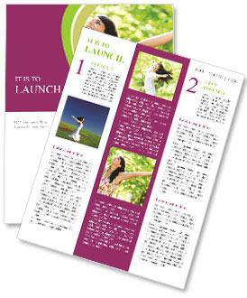 Caucasian Woman Enjoying Outdoors: Happy And Carefree In Spring Or Summer Forest Park, Expressing Joy, Newsletter Template