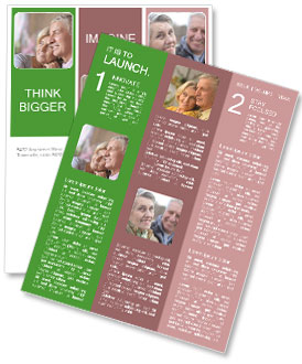 Joyful Elderly Couple's Close-Up Home Portrait Newsletter Template