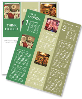 A Festive Santa Who Loves To Celebrate. Newsletter Template