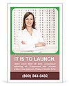 Optical Shop: Female Optometrist And Optician With A Plethora Of Glasses In The Background Ad Template