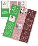 Optical Shop: Female Optometrist And Optician With A Plethora Of Glasses In The Background Newsletter Template