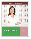 Optical Shop: Female Optometrist And Optician With A Plethora Of Glasses In The Background Word Template