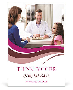 Optical Shop Visit: Mother And Daughter Shopping For New Glasses Ad Template
