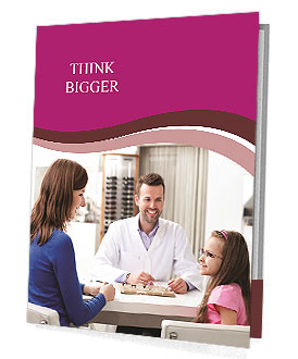 Optical Shop Visit: Mother And Daughter Shopping For New Glasses Presentation Folder