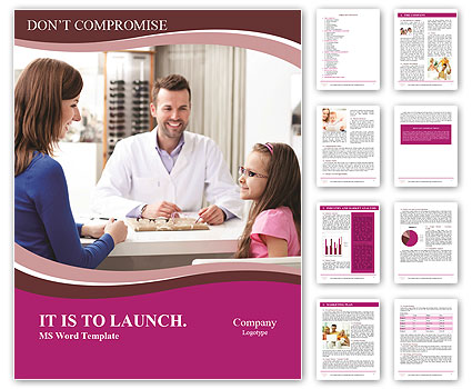 Optical Shop Visit: Mother And Daughter Shopping For New Glasses Word Template