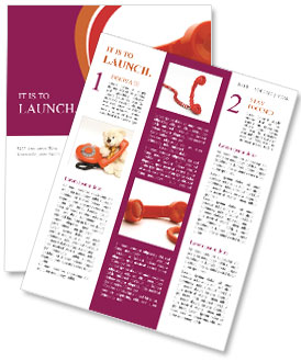 Isolated White Background Red Telephone Handset For Urgent Customer Support Calls - Vintage Style Newsletter Template