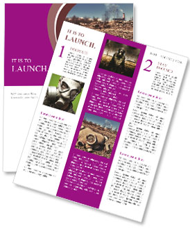 Abandoned Gas Mask Found On The Roadway Newsletter Template