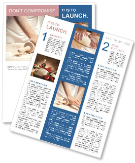 Close-Up Photo Of A Woman Kneading Dough Newsletter Template