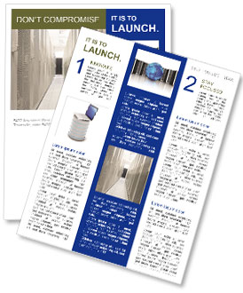 Rack-Filled Server Room Captured From An Angled Perspective Newsletter Template
