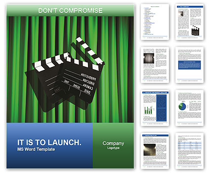 Clapperboard In Front Of Curtain: A Perfect Movie Scene Setup Word Template