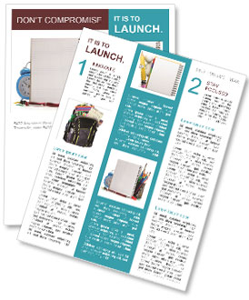 Isolated Back To School Concept On White Background Newsletter Template