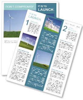 Summer Field With Blue Sky Hosting Wind Turbine Newsletter Template
