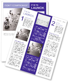 Shiny Black Surface With Cut Diamonds: A Stunning Visual Display Newsletter Template