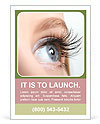 Close-Up Of Woman's Eye With Long Eyelashes Ad Template
