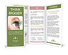 Close-Up Of Woman's Eye With Long Eyelashes Brochure Template