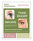 Close-Up Of Woman's Eye With Long Eyelashes Flyer Template