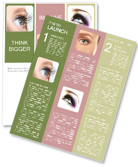 Close-Up Of Woman's Eye With Long Eyelashes Newsletter Template