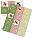 Close-Up Of Woman's Eye With Long Eyelashes Newsletter Template