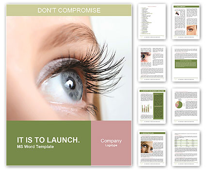 Close-Up Of Woman's Eye With Long Eyelashes Word Template