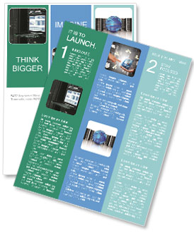 Displaying Financial Information On A Server Computer For Easy Access. Newsletter Template