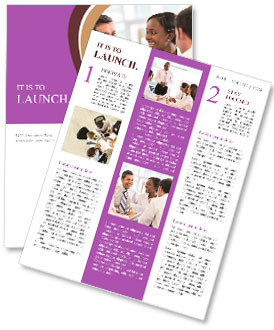 Office Meeting Of Business Professionals Newsletter Template