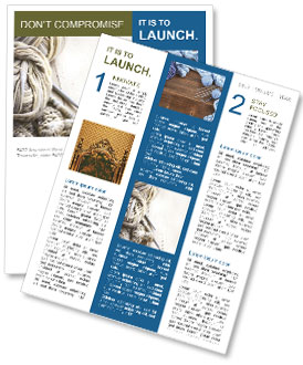 Natural Wool Background With Vintage Knitting Needles And Yarn On Wooden Surface Newsletter Template