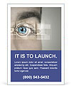 Male Eye Recognition Scan Up Close For Identification Purposes Ad Template