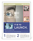 Male Eye Recognition Scan Up Close For Identification Purposes Flyer Template