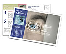 Male Eye Recognition Scan Up Close For Identification Purposes Postcard Template