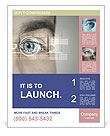Male Eye Recognition Scan Up Close For Identification Purposes Poster Template