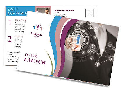 Boost Your Business Networking With Virtual Screens - Technology And Internet Concept Postcard Template