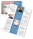 Exploring The Intersection Of Technology, Internet, Tv, And Virtual Screens: Man Operating Video On Virtual Screen With Button Newsletter Template