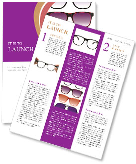 Isolated Eyeglasses Set On White Background For Optimal Visibility Newsletter Template