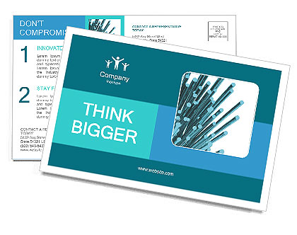 Discovering The Benefits And Applications Of Optical Fibers Postcard Template
