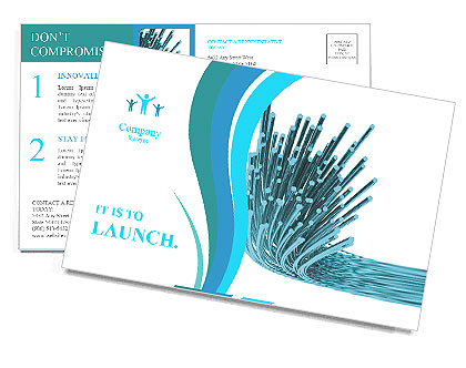 Discovering The Benefits And Applications Of Optical Fibers Postcard Template