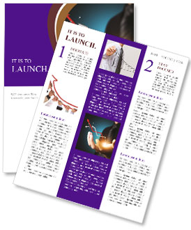 Representing Business Growth: Hand Holding A Rising Arrow Newsletter Template