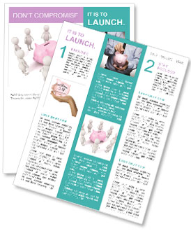 Foule 3D de personnes rassemblées autour d’une tirelire rose Newsletter