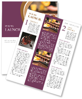 Tequila And Citrus Alcohol Shots Displayed On Bar Newsletter Template