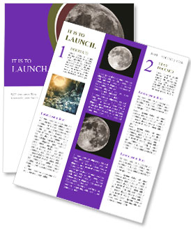 Detailed Lunar Surface Closeup: Examining The Moon's Features Up Close. Newsletter Template