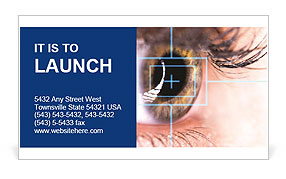 Close-Up View Of Eye Laser Surgery For Beauty Enhancement Business Card Template