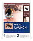 Close-Up View Of Eye Laser Surgery For Beauty Enhancement Flyer Template