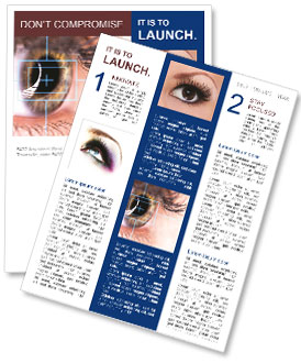 Close-Up View Of Eye Laser Surgery For Beauty Enhancement Newsletter Template