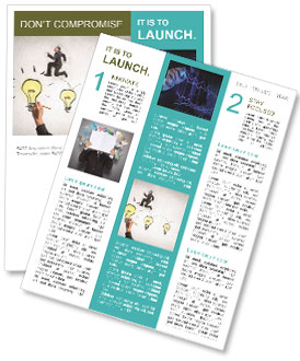 A person drawing a light bulb on a wall Newsletter Template