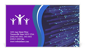 Background On Fiber Optic Technology In Internet Infrastructure Business Card Template