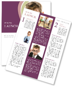 Serious Boy Portrait: Intense Eye Contact With Camera, White Background. Newsletter Template