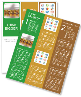 Mirrored Surface Adorned With Five Golden Balls Newsletter Template