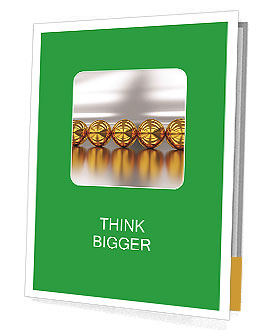 Mirrored Surface Adorned With Five Golden Balls Presentation Folder