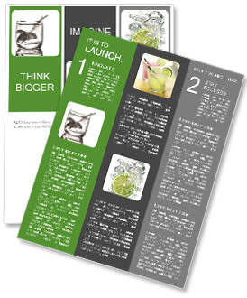 Lime Garnished Cocktail: A Delicious Drink With A Hint Of Lime. Newsletter Template