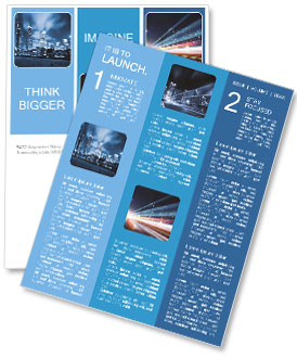 Light Trails On Modern Buildings In Shanghai, China Newsletter Template