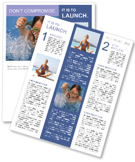 Young Girl Swimming Newsletter Template